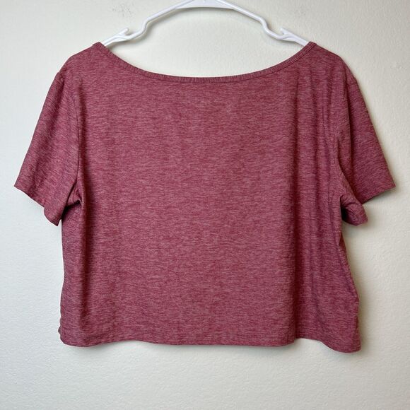 Outdoor Voices Shirt Women’s Pink Cloudknit Cropped Tee Athleisure Active Lounge - Picture 4 of 9